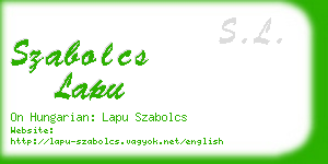 szabolcs lapu business card